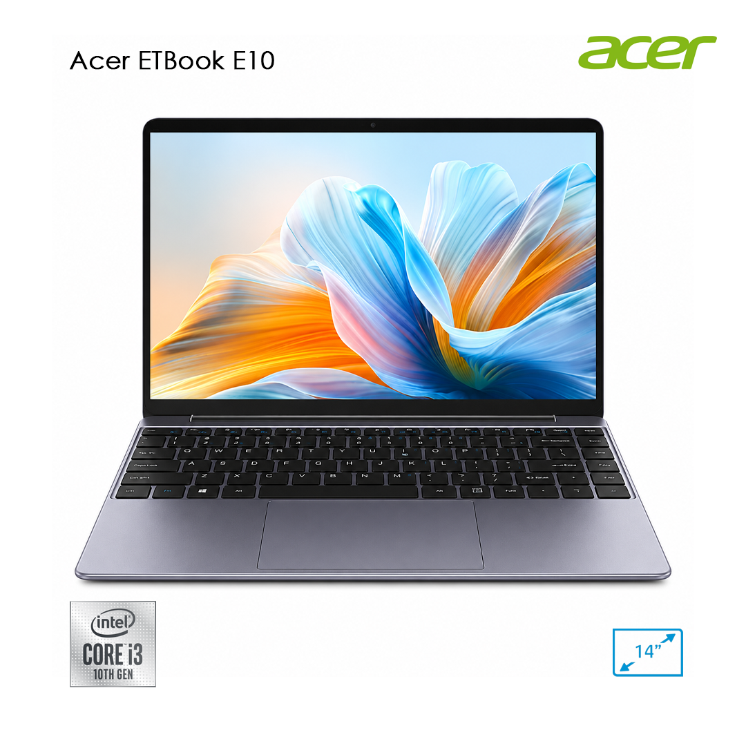 Acer ETBook E10 – Intel Core i3 | 8GB RAM | SSD 256GB | Intel UHD Graphics 615 | Écran 14″