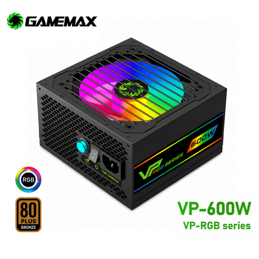 Alimentation PC GAMEMAX VP-600-RGB Black Edition - 600W, 80 Plus Bronze