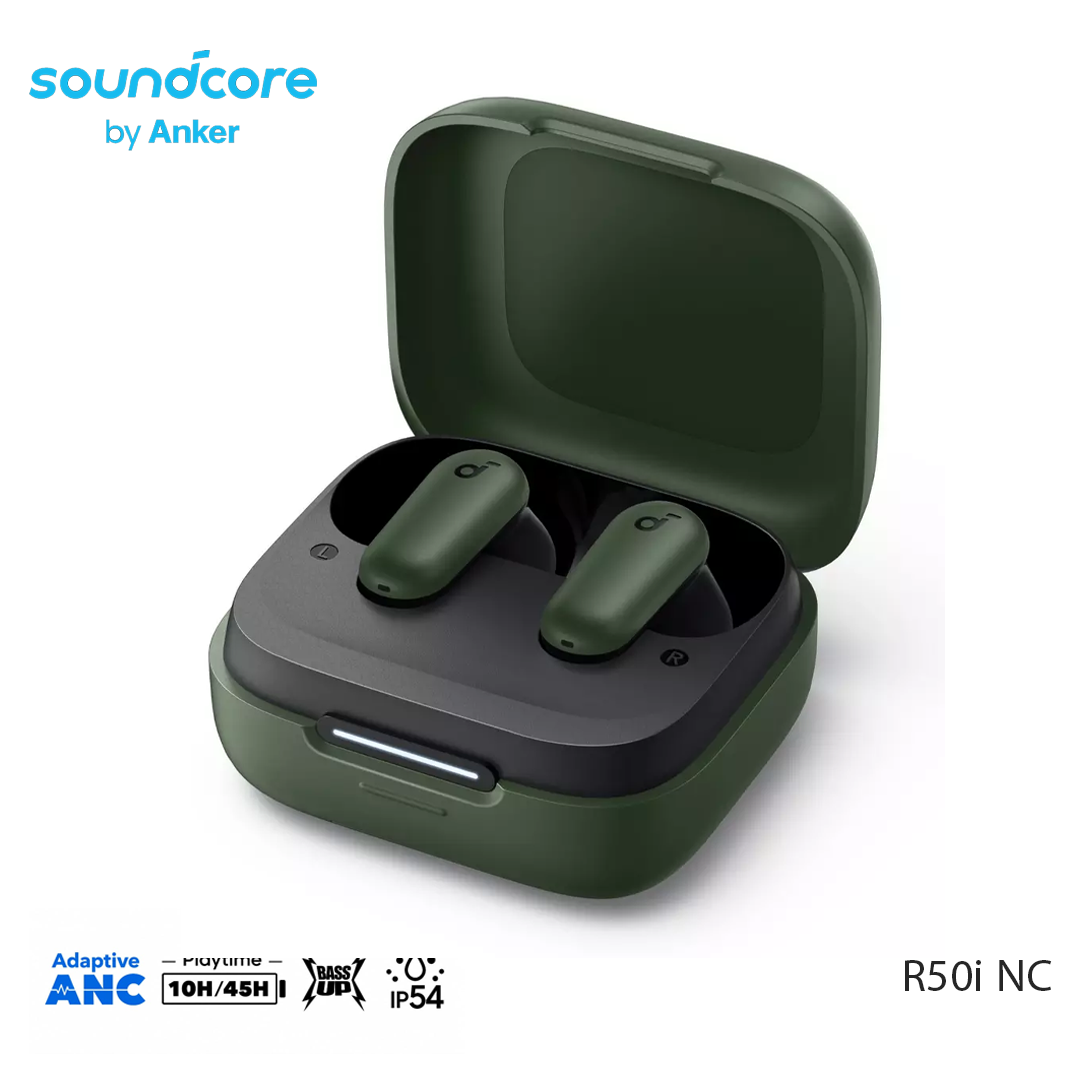 Anker Soundcore R50i NC – Écouteurs Bluetooth True Wireless ANC Vert foncé
