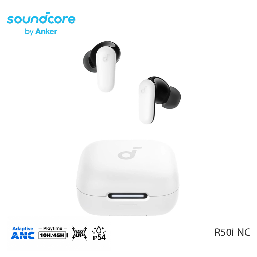 Anker Soundcore R50i NC – Écouteurs Bluetooth True Wireless ANC BLANC
