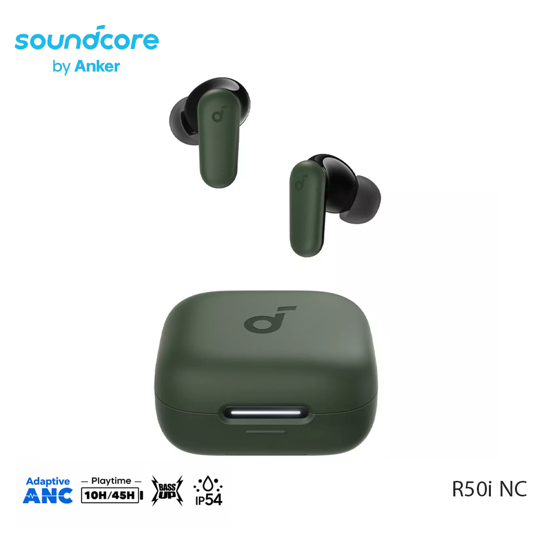 Anker Soundcore R50i NC – Écouteurs Bluetooth True Wireless ANC Vert foncé