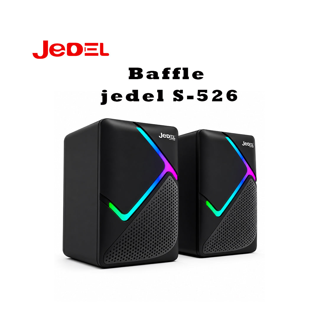 Baffle Jedel S-526 - Enceintes Multimédia 2.0 USB 6W