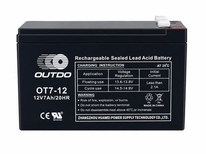 Batterie Plomb Étanche Rechargeable OUTDO OT9-12 (12V 9Ah) pour Onduleur / UPS