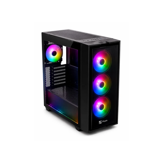 Boitier PC Gamer Pcom - Verre Trempe - Noir