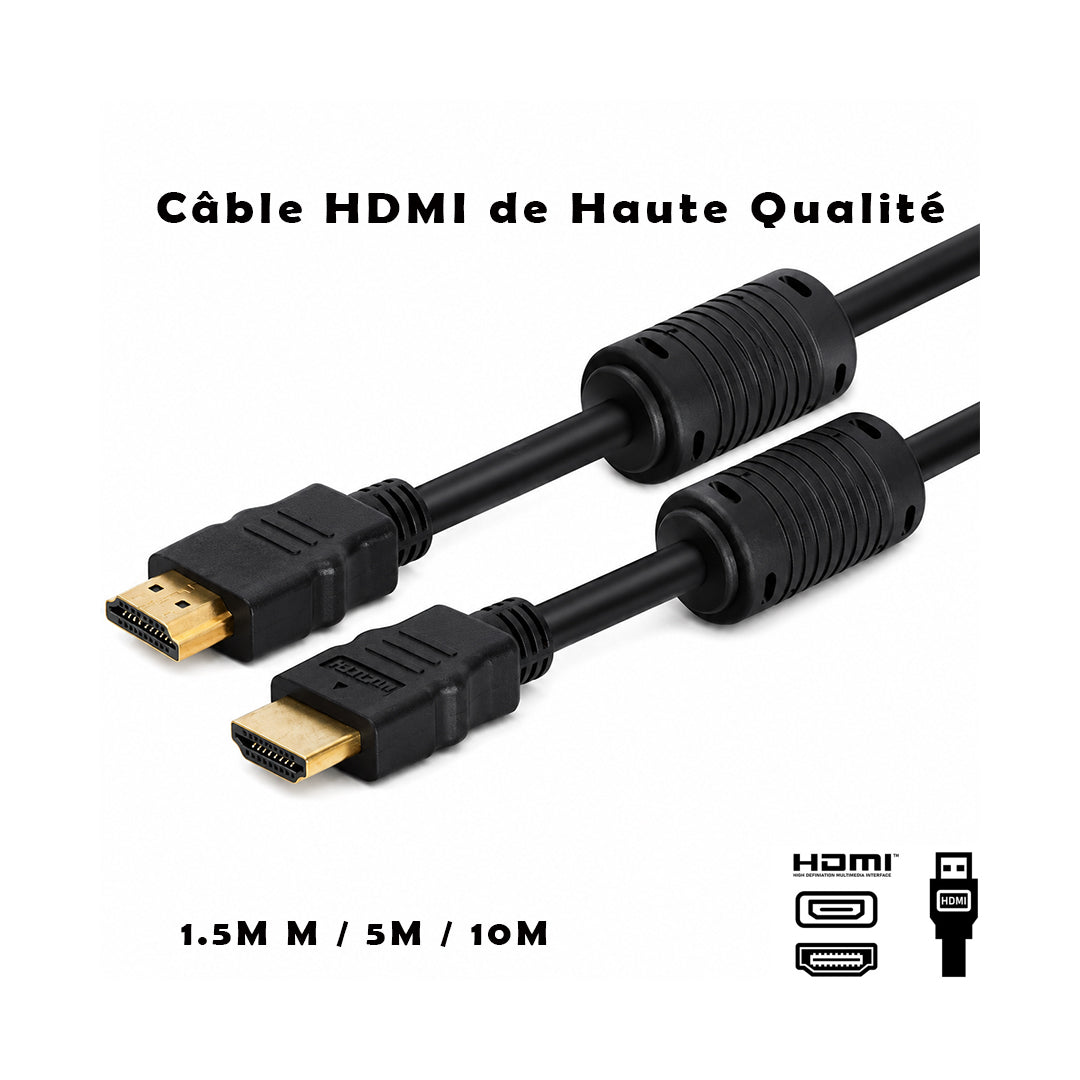 Deluxe Computer Cable - Câble HDMI Haute Qualité 5M