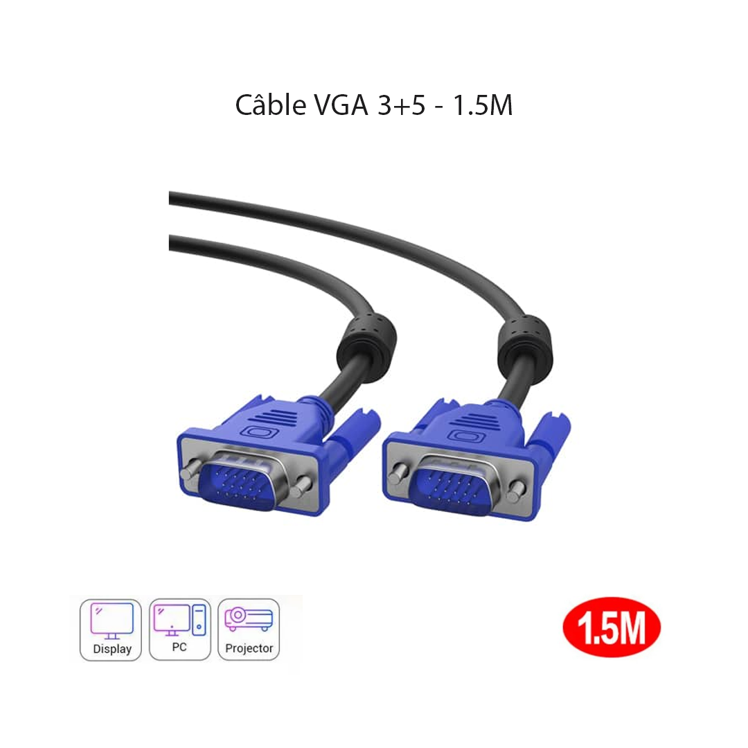 Cable VGA 3+5 - 1.5M