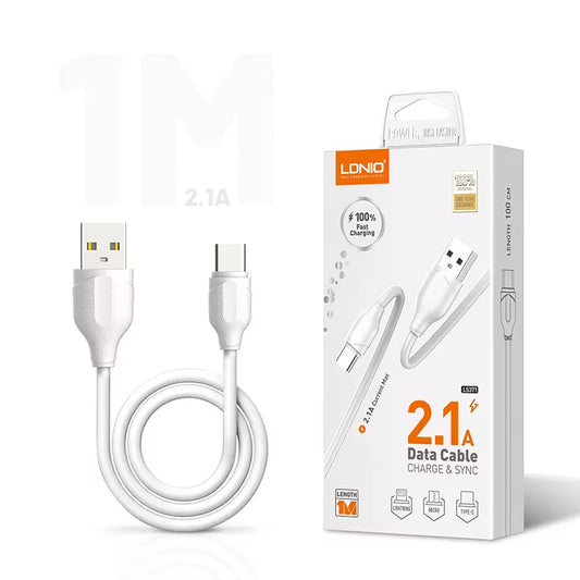 Cable USB-C Charge Rapide 2.1A LDNIO LS371