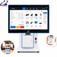 Caisse Enregistreuse Tactile Tout-en-Un - Touch POS System avec Imprimante EN-1560
