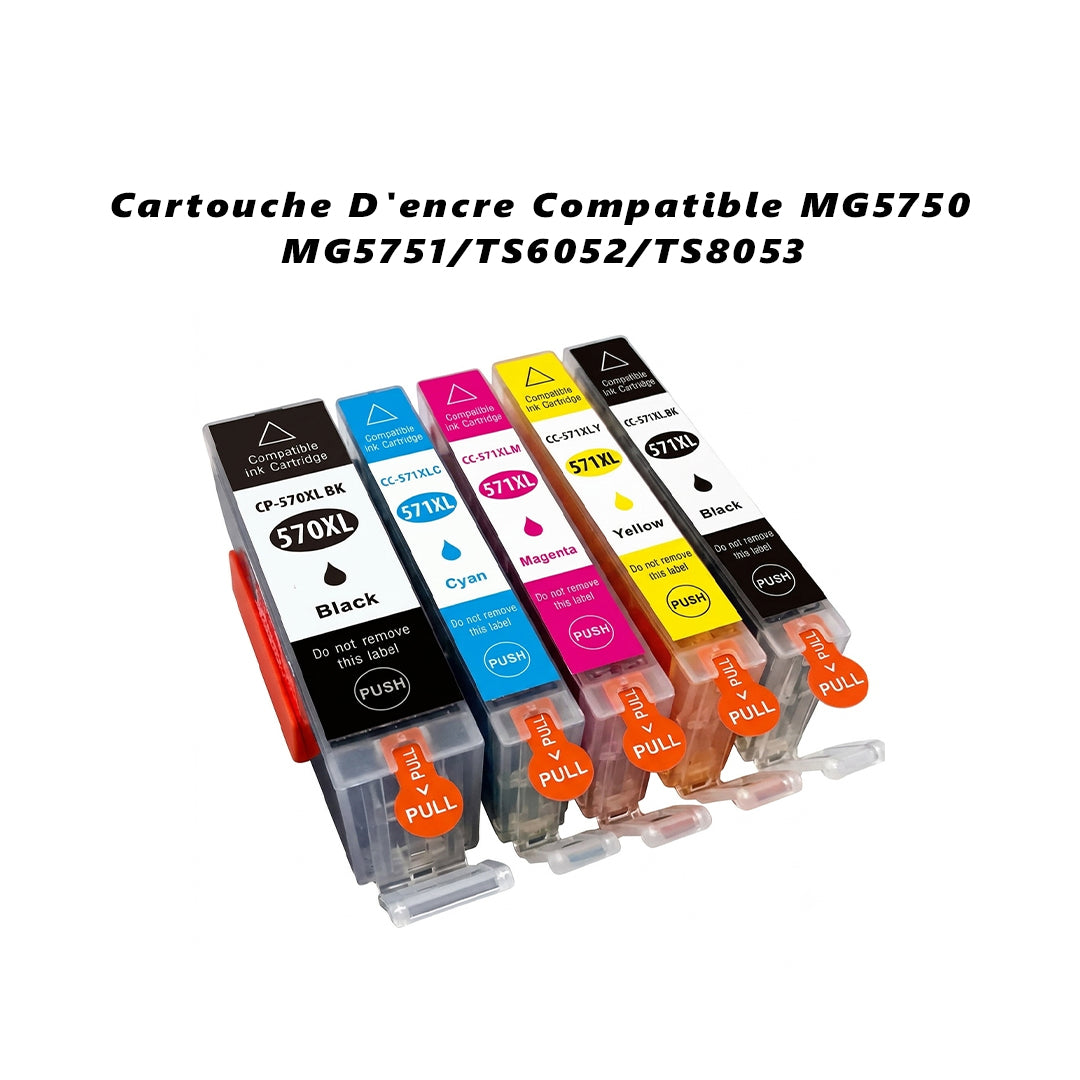 Cartouche D'encre Compatible MG5750/MG5751/TS6052/TS8053