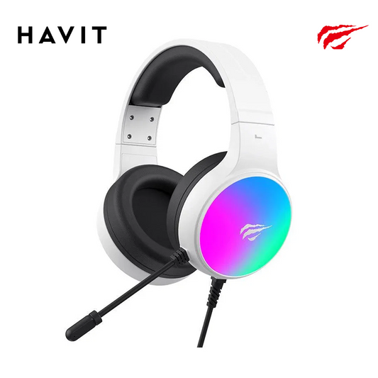 Casque Gaming HAVIT H2043u Blanc Son Surround 7.1 RGB