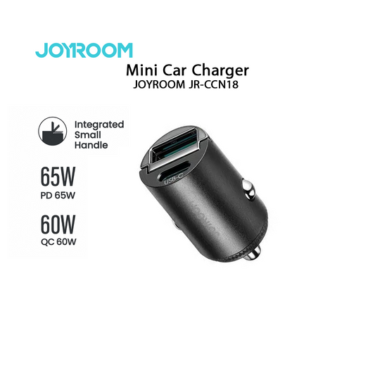 Chargeur Allume-Cigare JOYROOM JR-CCN18 - 65W PD (Double Port USB-A & USB-C)