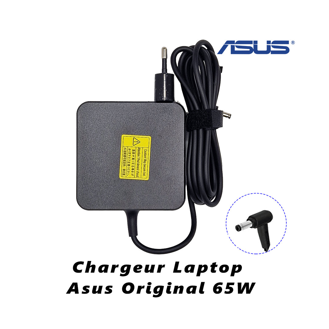 Chargeur Laptop Asus Original 65W 19V 3.42A – Fiche Noir État Neuf