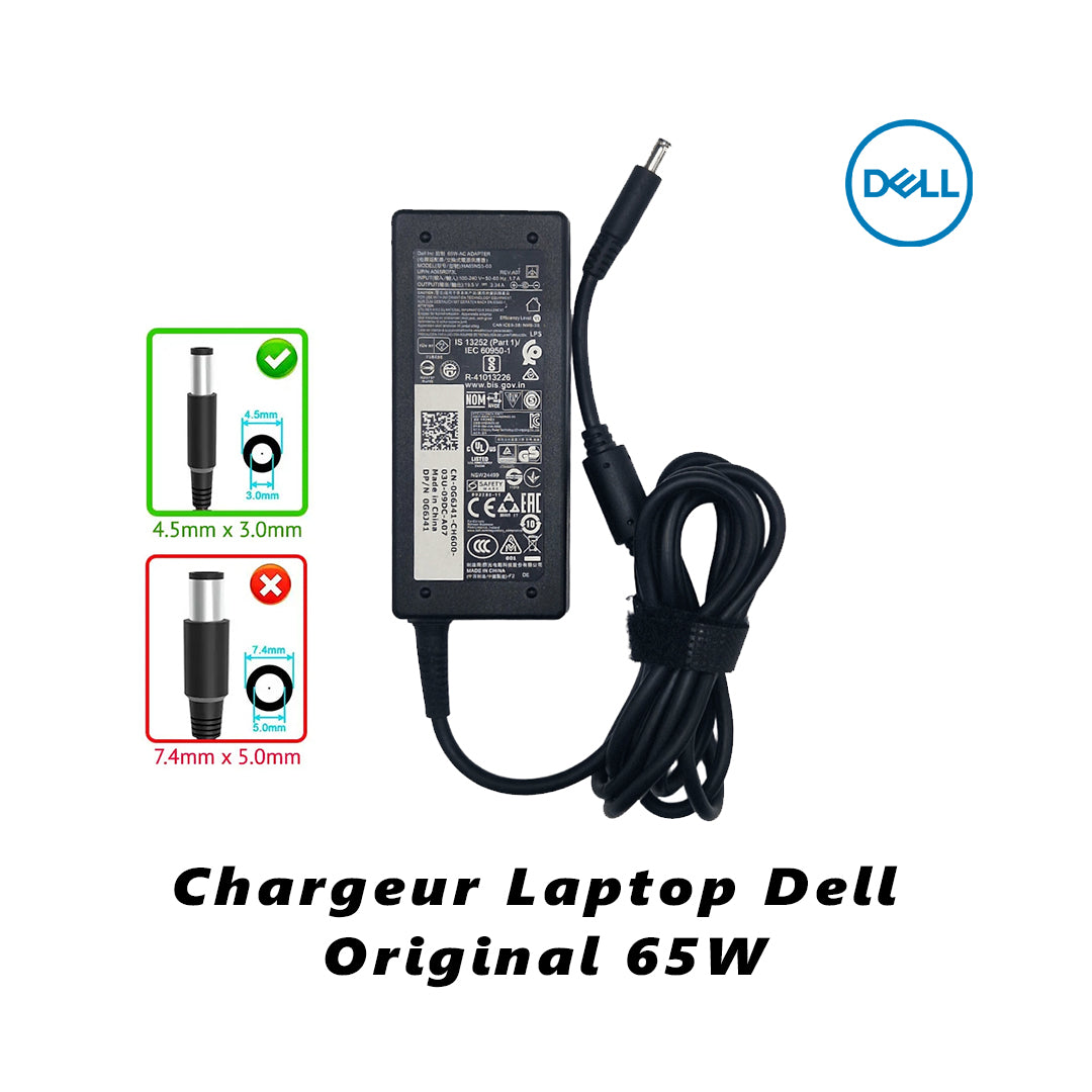 Chargeur Laptop Dell Original 65W