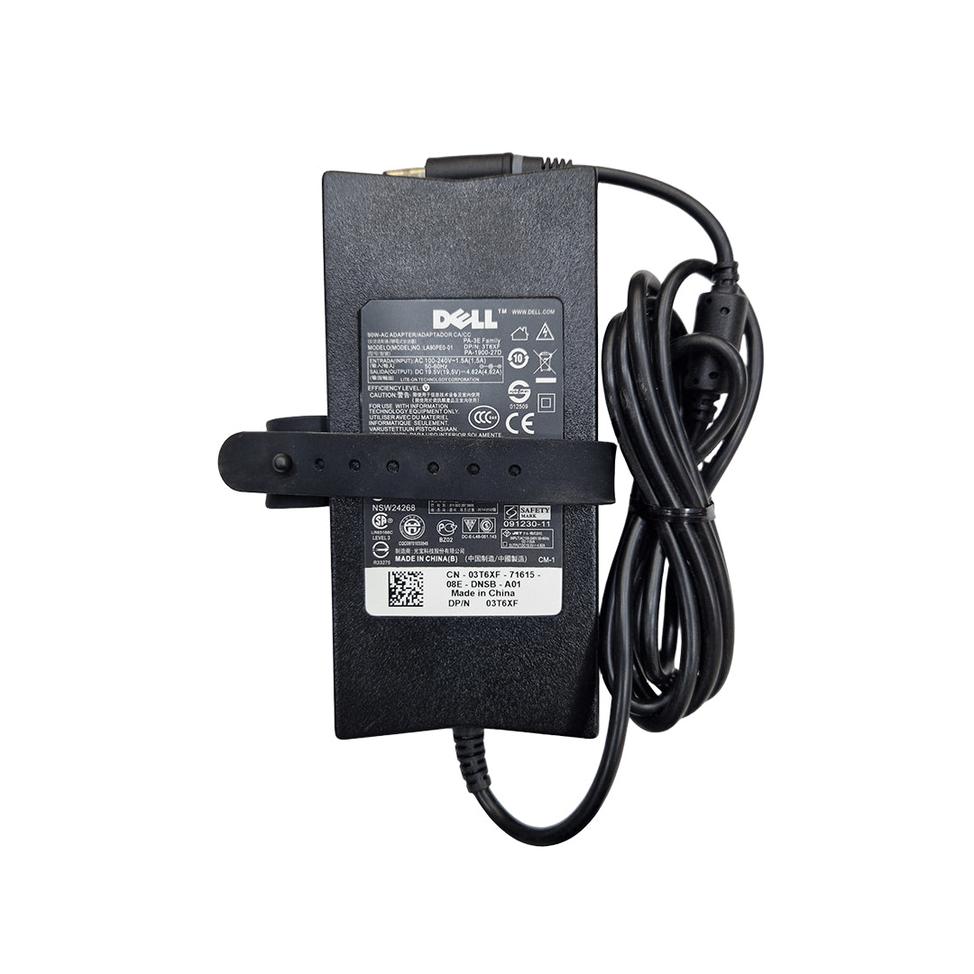 Chargeur Laptop Dell Original 90W 19.5V 4.62A – Fiche Noir avec Câble Trèfle État Neuf