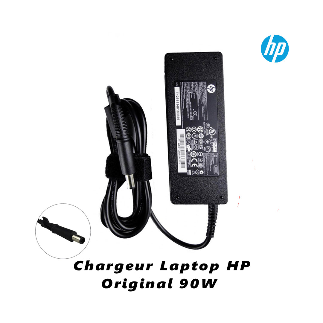 Chargeur Laptop HP Original 90W 19.5V 4.62A Fiche Pin 