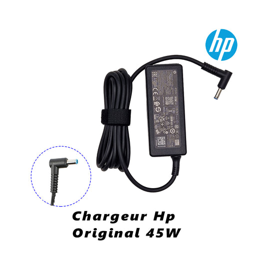 Chargeur Laptop Hp Original 45W 19.5V 2.31A – Fiche bleu pin avec Câble Trèfle En excellent état