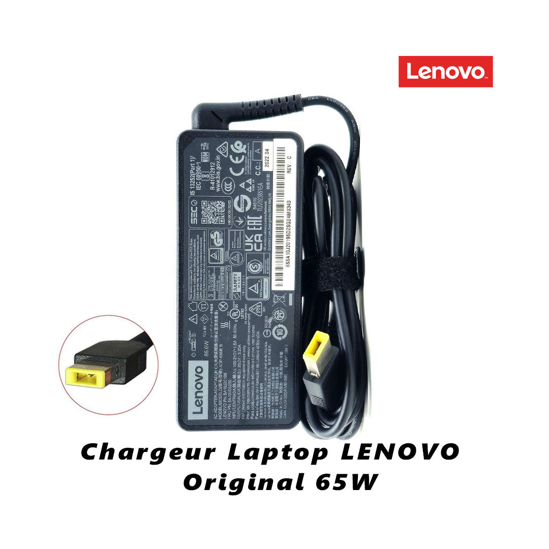 Chargeur Laptop LENOVO Original – 65W 