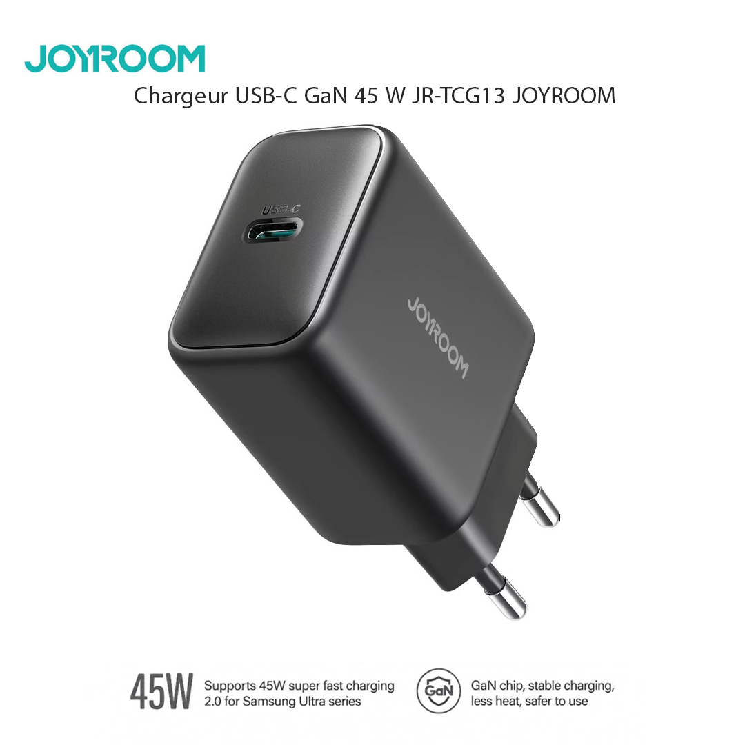 Chargeur Secteur Ultra Rapide JOYROOM JR-TCG13EU 45W GaN USB-C