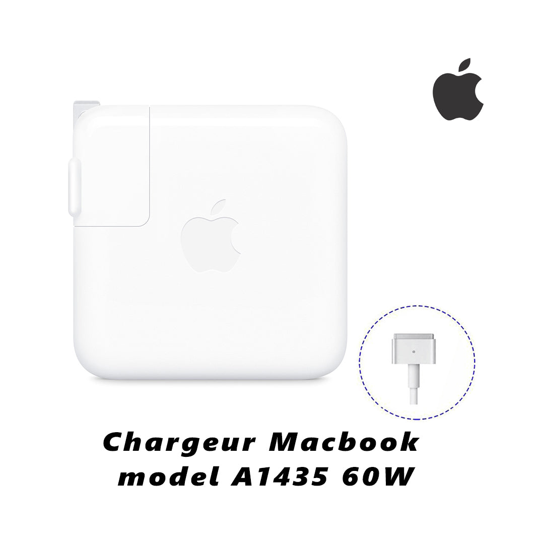 Chargeur Macbook model A1435 Original 60W 16.5V 3.65A  État Neuf