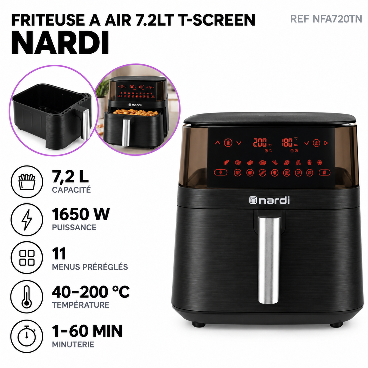 Friteuse à Air Sans Huile Nardi - NFA720TN