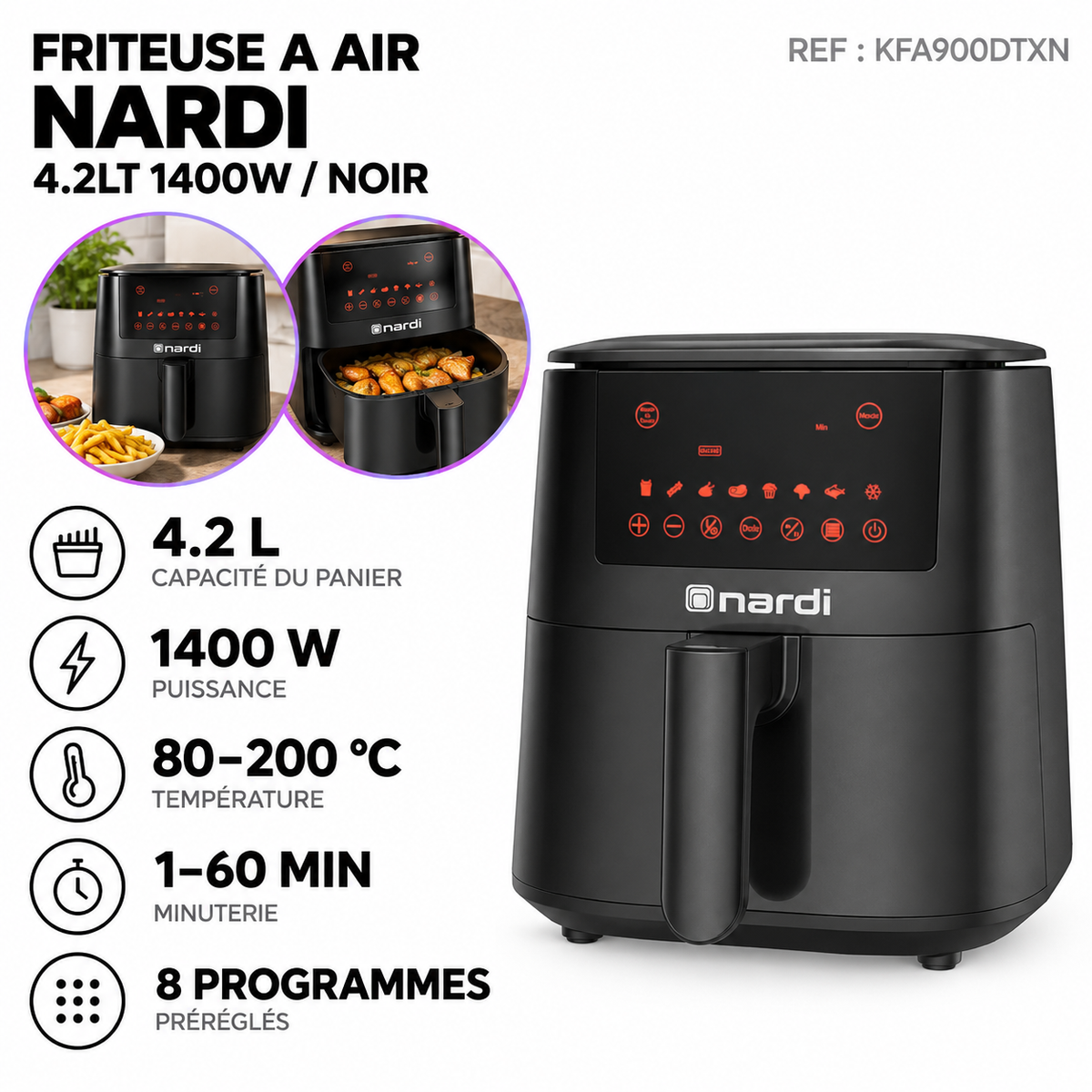 Friteuse à Air Sans Huile - NARDI - NFA370N