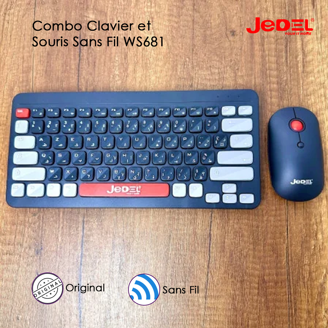 Combo Clavier et Souris Sans Fil WS681
