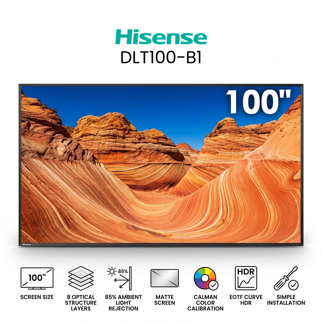 Hisense DLT100-B1 – Ecran ALR 100 Pouces 4K pour Laser TV
