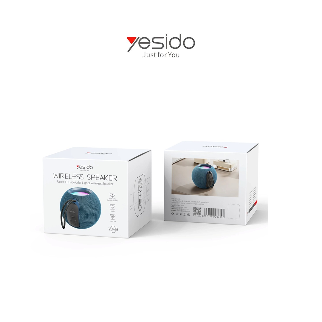 Enceinte Bluetooth Portable Yesido YSW13 avec Éclairage LED RGB – 5W