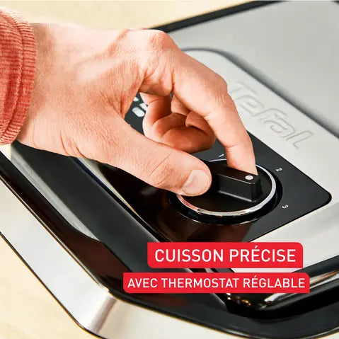 Tefal – Inicio Adjust GC272D10 – Grill Viande et Panini 2-en-1 - Puissance 2000 W