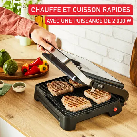 Tefal – Inicio Adjust GC272D10 – Grill Viande et Panini 2-en-1 - Puissance 2000 W