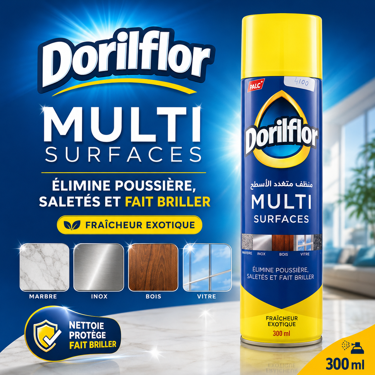 Dorilflor Multi Surfaces – Nettoyant multi-surfaces 300 ml