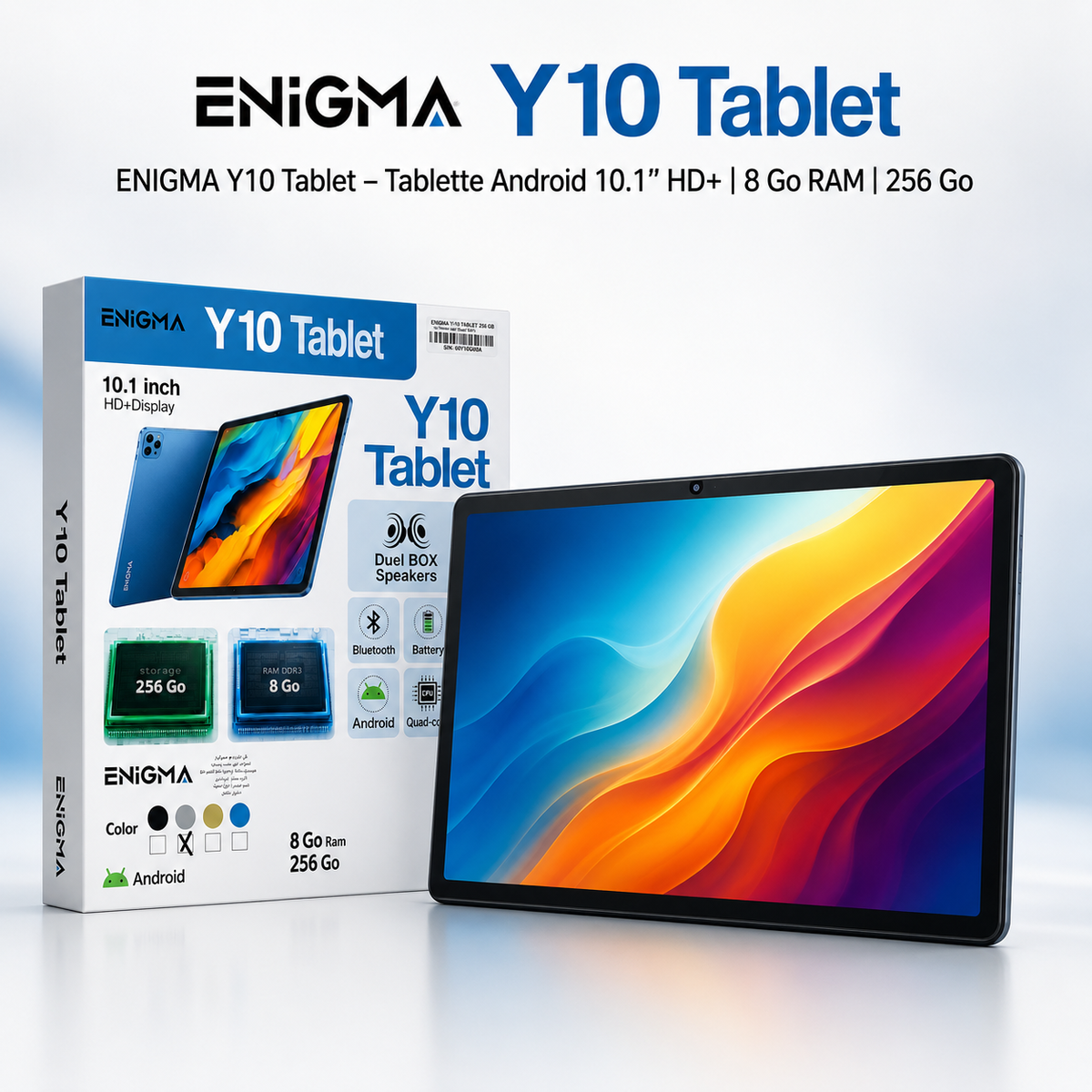 Tablette Tactile Enigma Q8 ou ENIGMA Y10  - 8GB RAM - 256 GB STOCKAGE - Android