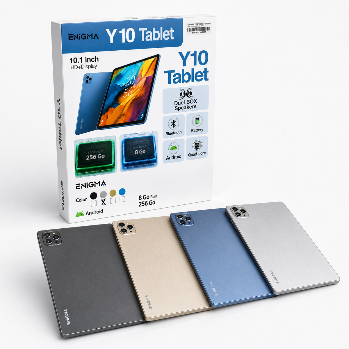Tablette Tactile Enigma Q8 ou ENIGMA Y10  - 8GB RAM - 256 GB STOCKAGE - Android