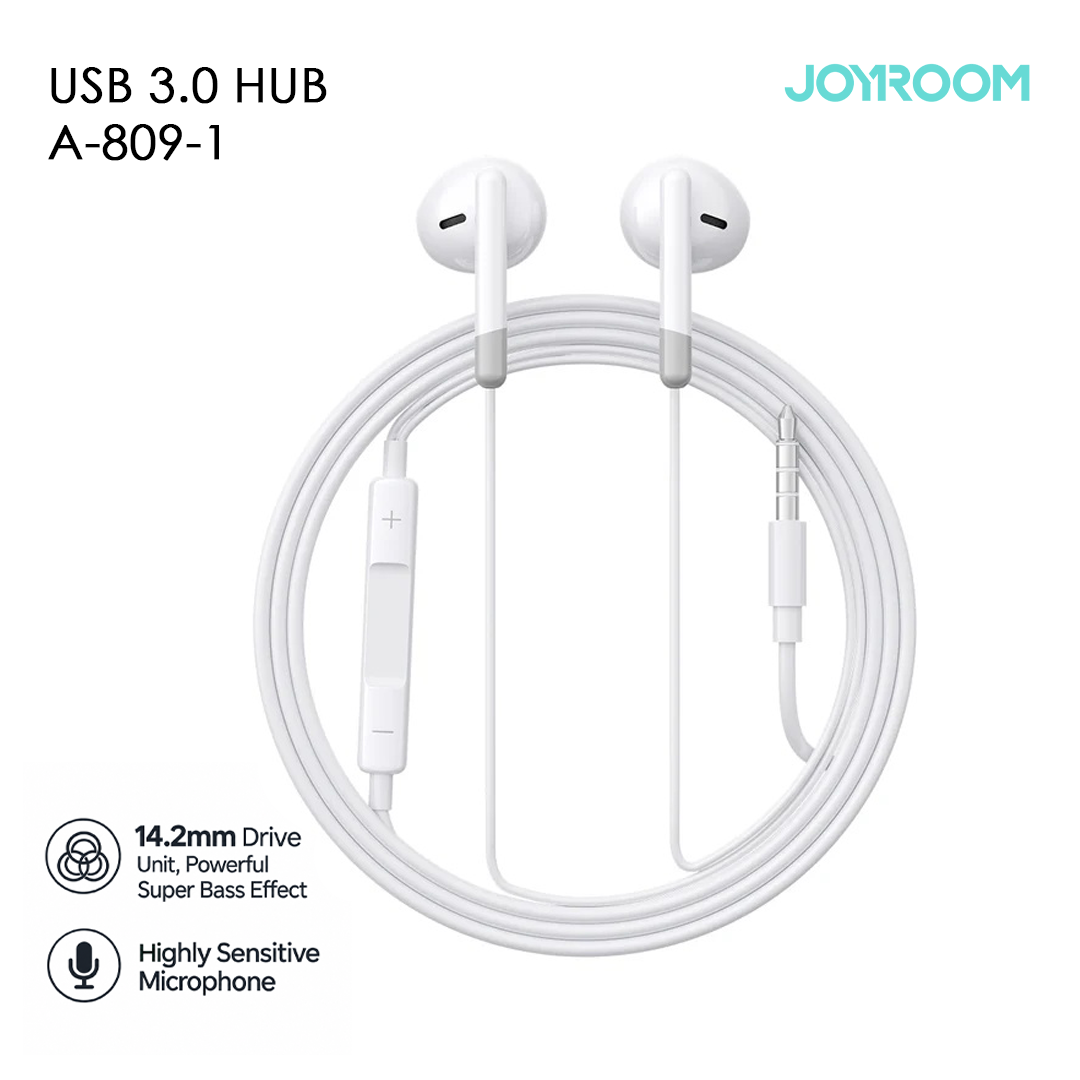 Ecouteurs Filaires JOYROOM JR-EW01 - Jack 3.5mm 14.2mm