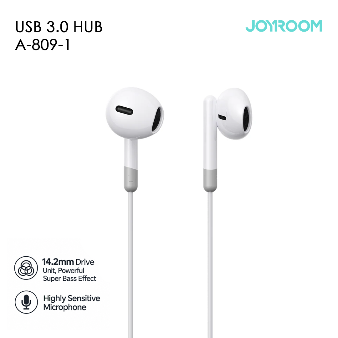 Ecouteurs Filaires JOYROOM JR-EW01 - Jack 3.5mm 14.2mm