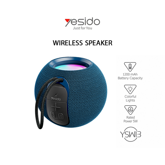 Enceinte Bluetooth Portable Yesido YSW13 avec Éclairage LED RGB – 5W
