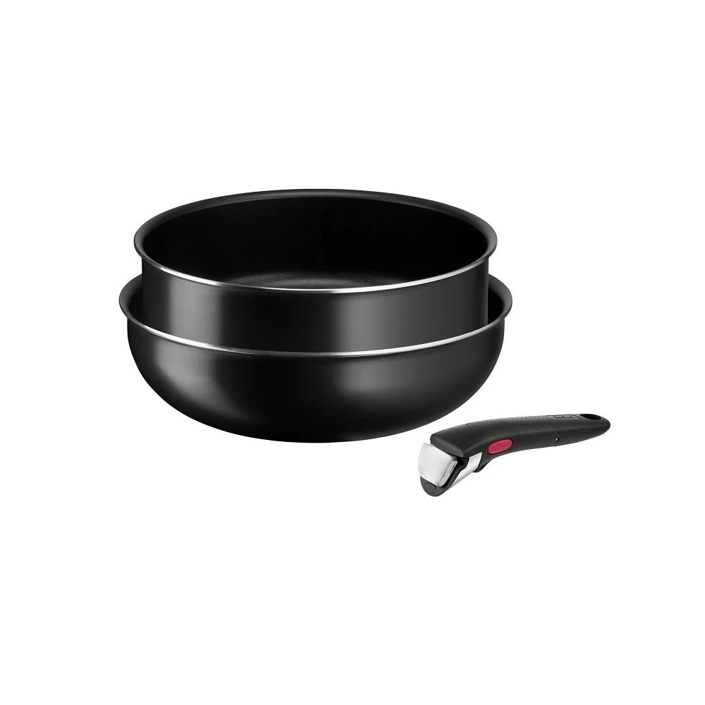 Tefal Ingenio Easy Cook & Clean L1539153 – Ensemble de 3 casseroles et poêles avec poignée amovible