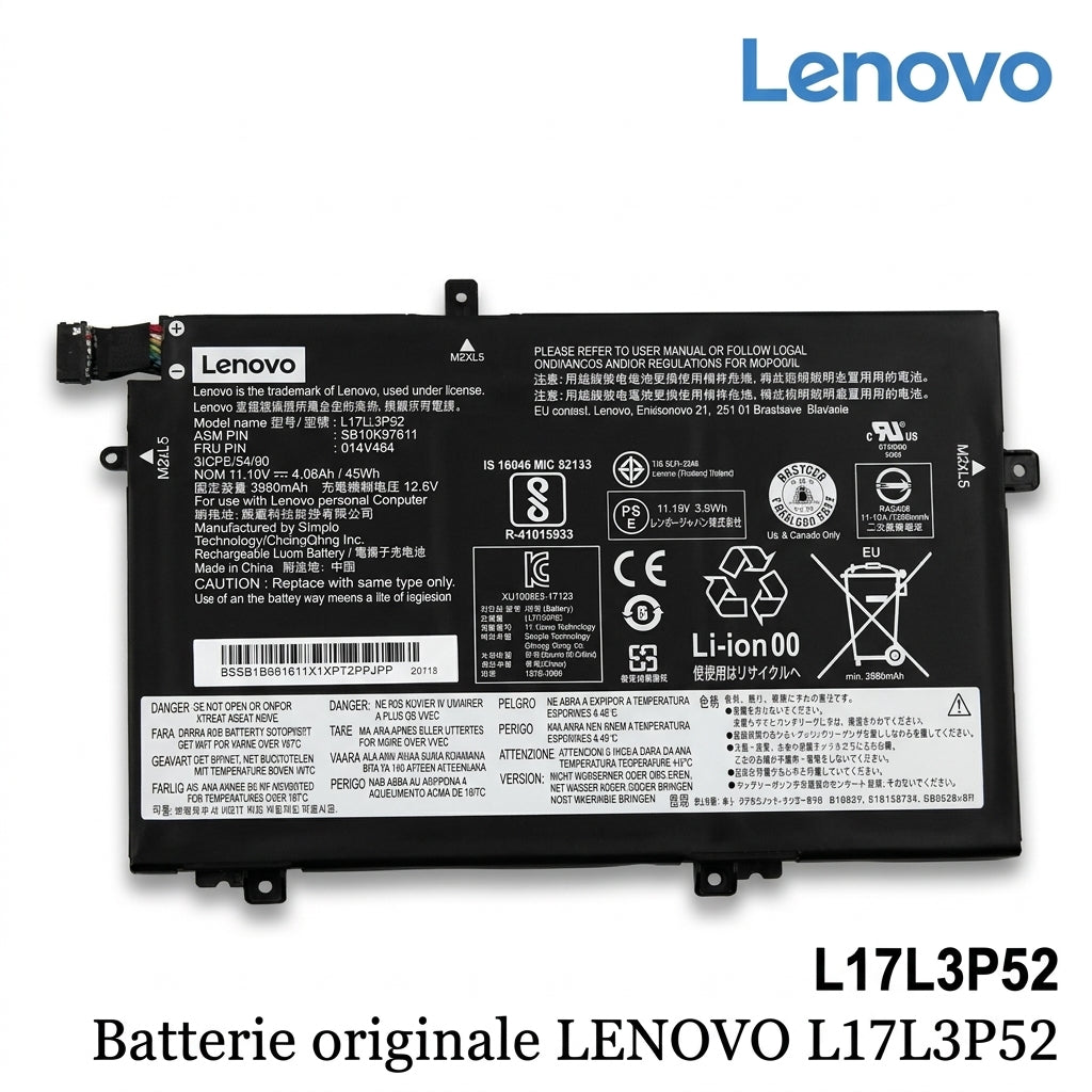 Batterie originale LENOVO L17L3P52