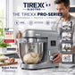 Tirexx PTR3200 – Robot Pétrin Métallique - Puissance 2000 W (8 Vitesses)