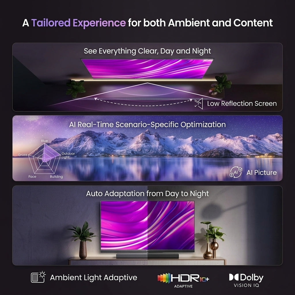 Hisense 55U8H – Televiseur 55 Pouces 4K UHD Smart TV (Mini-LED ULED / 120Hz / Dolby Vision IQ / VIDAA OS)