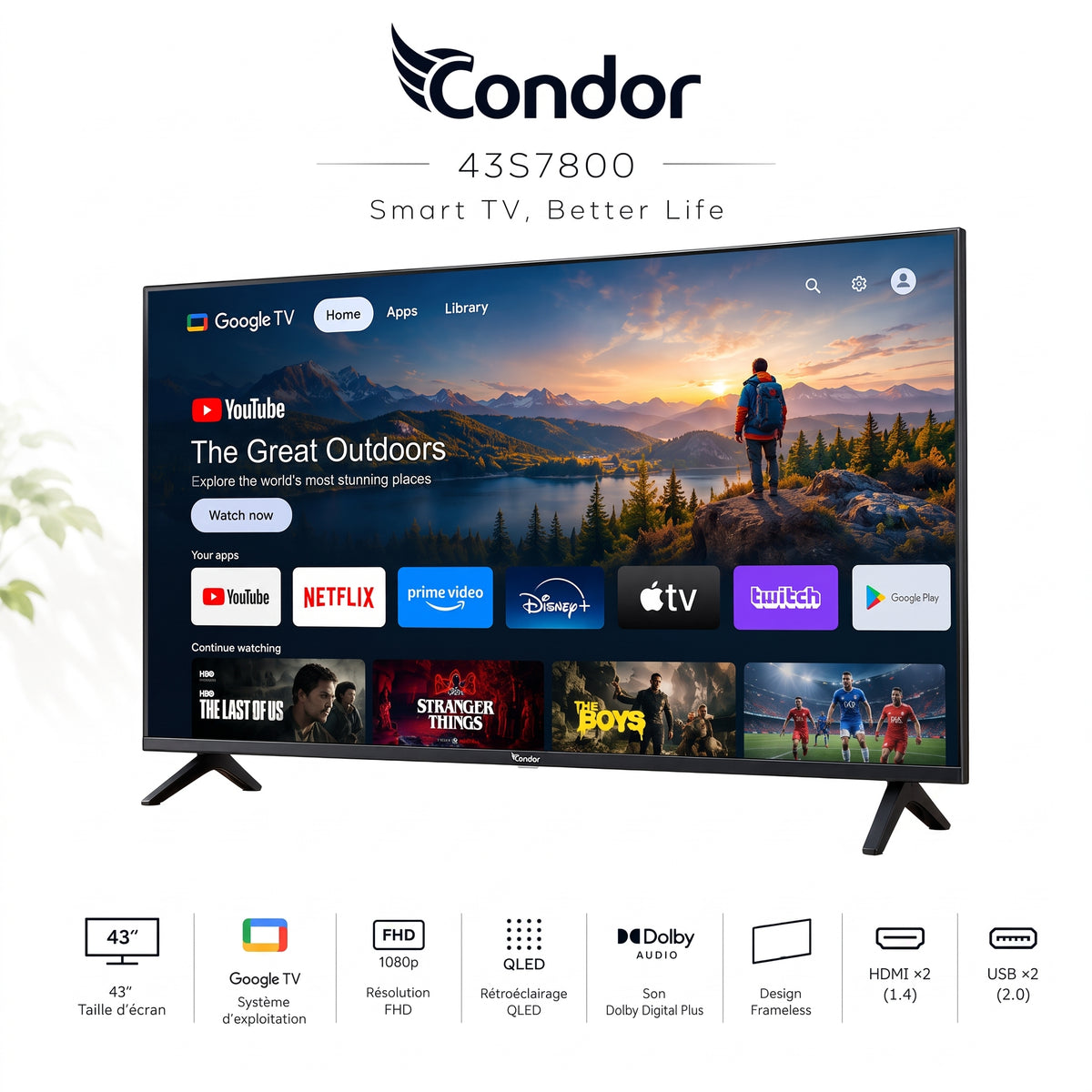 Condor Q6 43SQ600 - 43" FHD