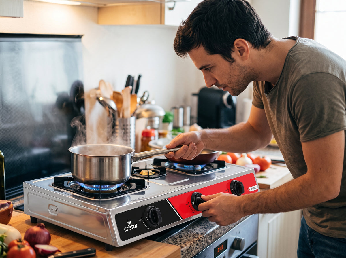 Cristor KGS630S – Rechaud a gaz Inox 3 feux 6,1 kW