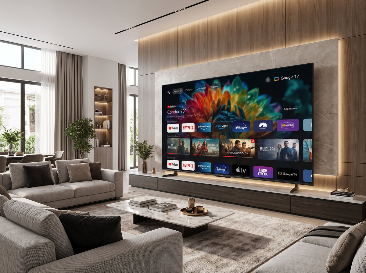 Condor 98UG810 – Televiseur 98 Pouces 4K UHD Smart TV (Google TV / 120Hz / Dolby Vision / Dolby Atmos)