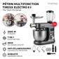 Tirexx PTR3700 – Robot Pétrin Métallique - Puissance 2000 W