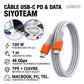 SIYOTEAM LC601C - Cable USB-C vers USB-C 100W PD 48Gbps Thunderbolt