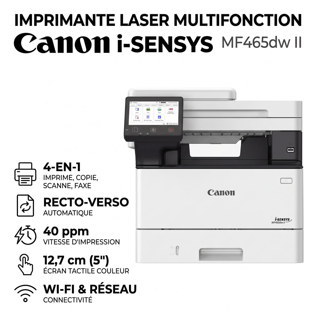 Canon i-SENSYS MF465dw II - Imprimante Laser Multifonction 4-en-1