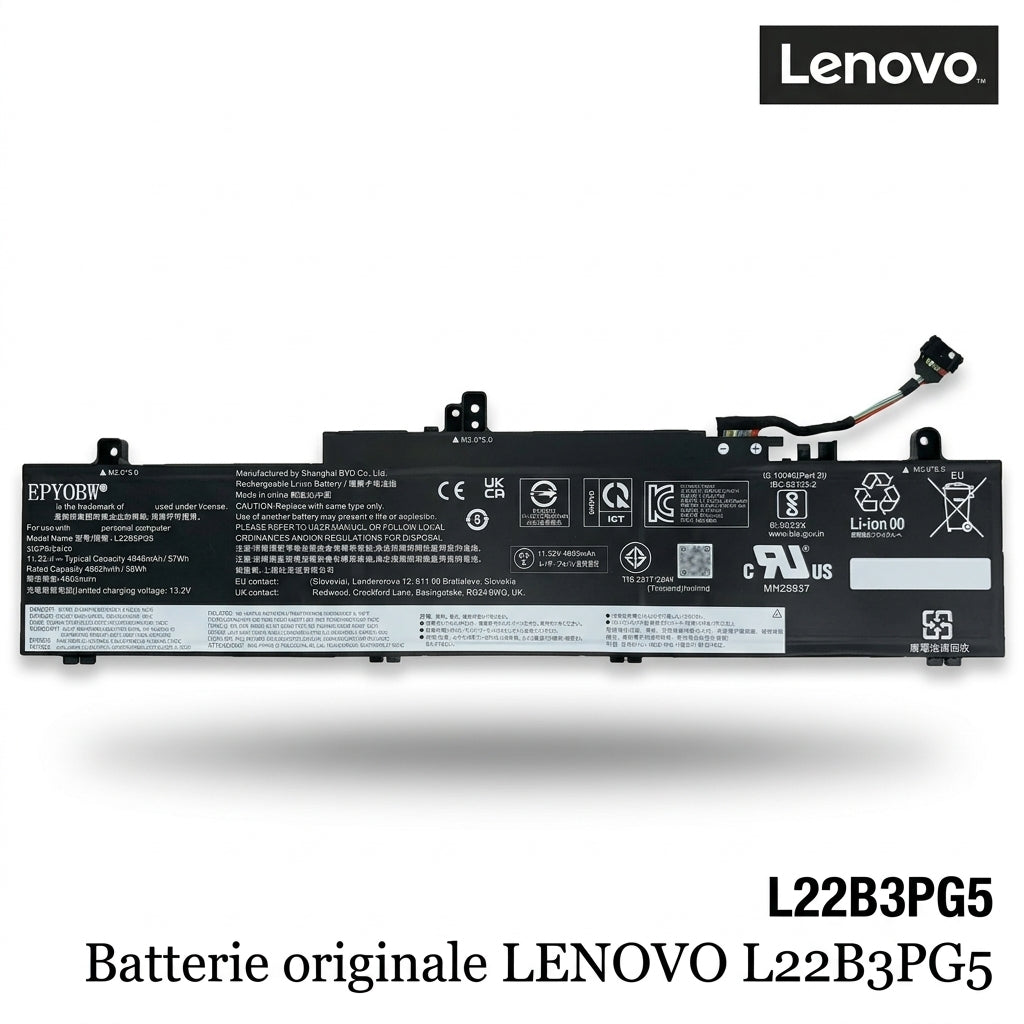 Batterie originale LENOVO L22B3PG5
