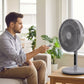 Elite99 ELT-1530 – Ventilateur 2-en-1 (Bureau et Mur) Digital – Puissance 16 Pouces