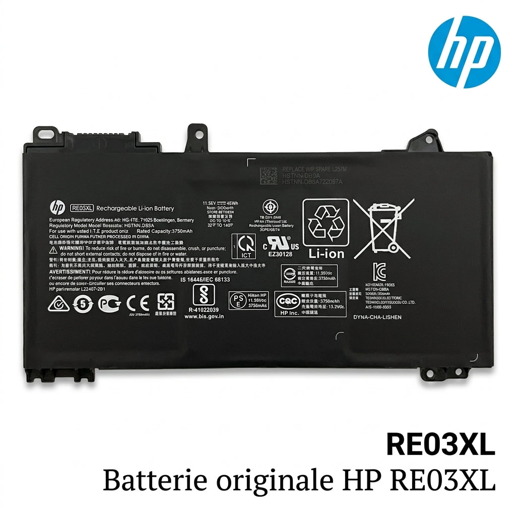 Batterie originale HP RE03XL