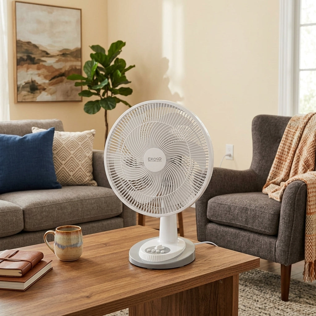 Elite99 ELT-1540 – Ventilateur de Table 16 Pouces (Oscillation 180°) – Puissance 40W